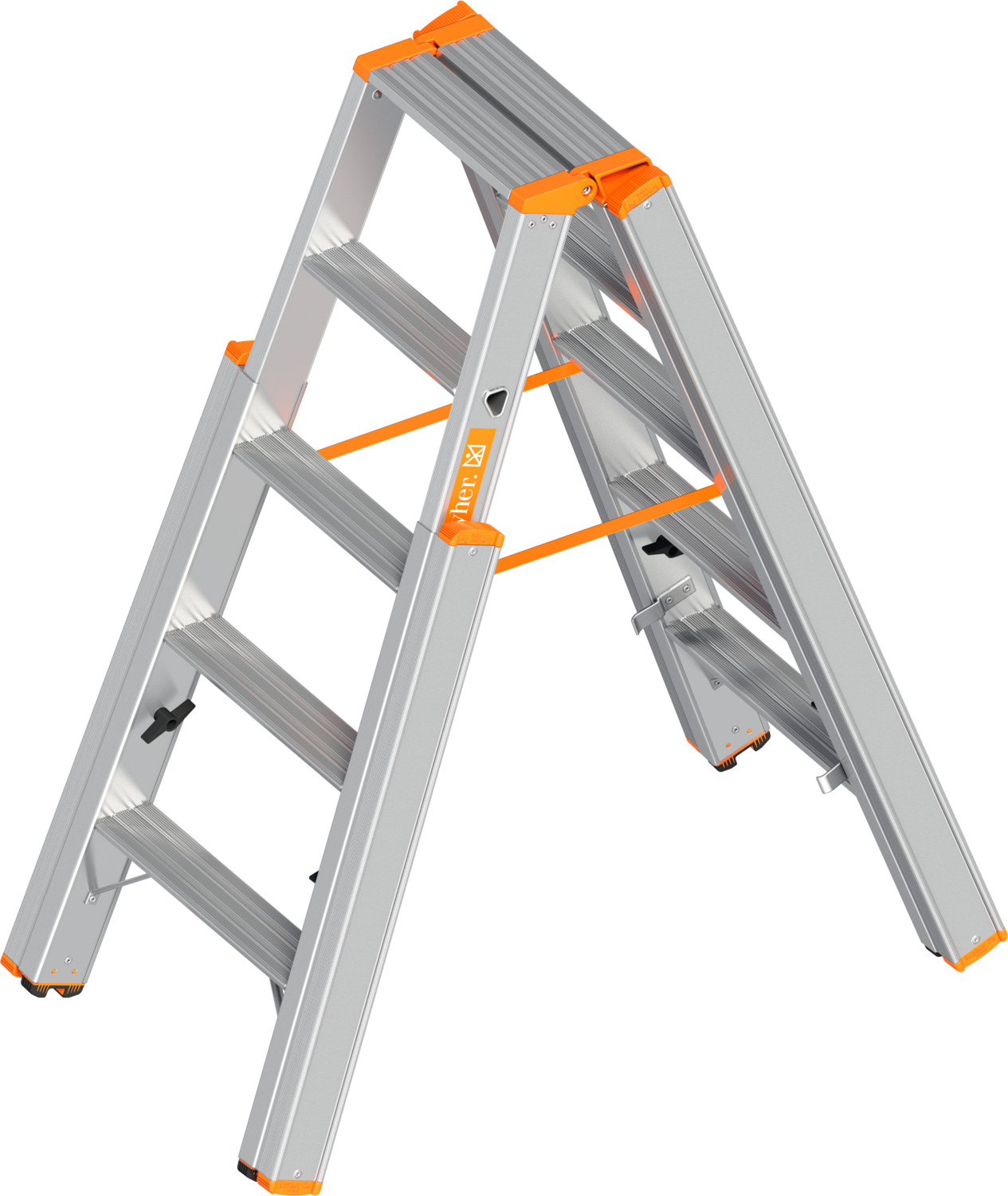 Layher Treppenstehleiter mit Stufen TOPIC 1062