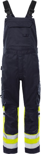 FRISTADS Latzhosen Flamestat High Vis 2168 ATHF Gr.D112 Warnschutz-Gelb/Marine