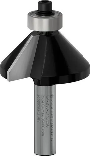 Bosch Fasefräser Arbeits-L.15mm BxL11x56mm Schaft 8mm Winkel 45Grad