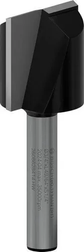 Bosch Nutfräser Arbeits-L.19,5mm D.9mm L.51mm Schaft 1/4Zoll