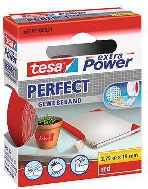 tesa Gewebeband Extra Power Perfect 56341-00031 19mmx2,75m rot