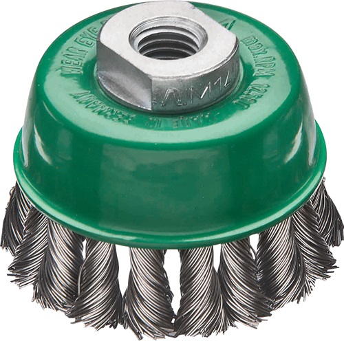 Topfbürste Ø 65 mm M14 Drahtstärke 0,5 mm 12500 min-¹ LESSMANN