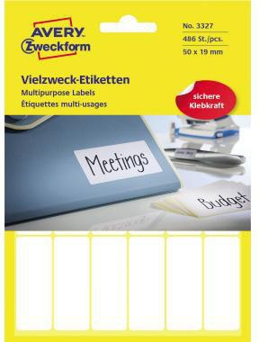 Avery Zweckform Vielzwecketikett 3327 50x19mm weiß 486 St./Pack.