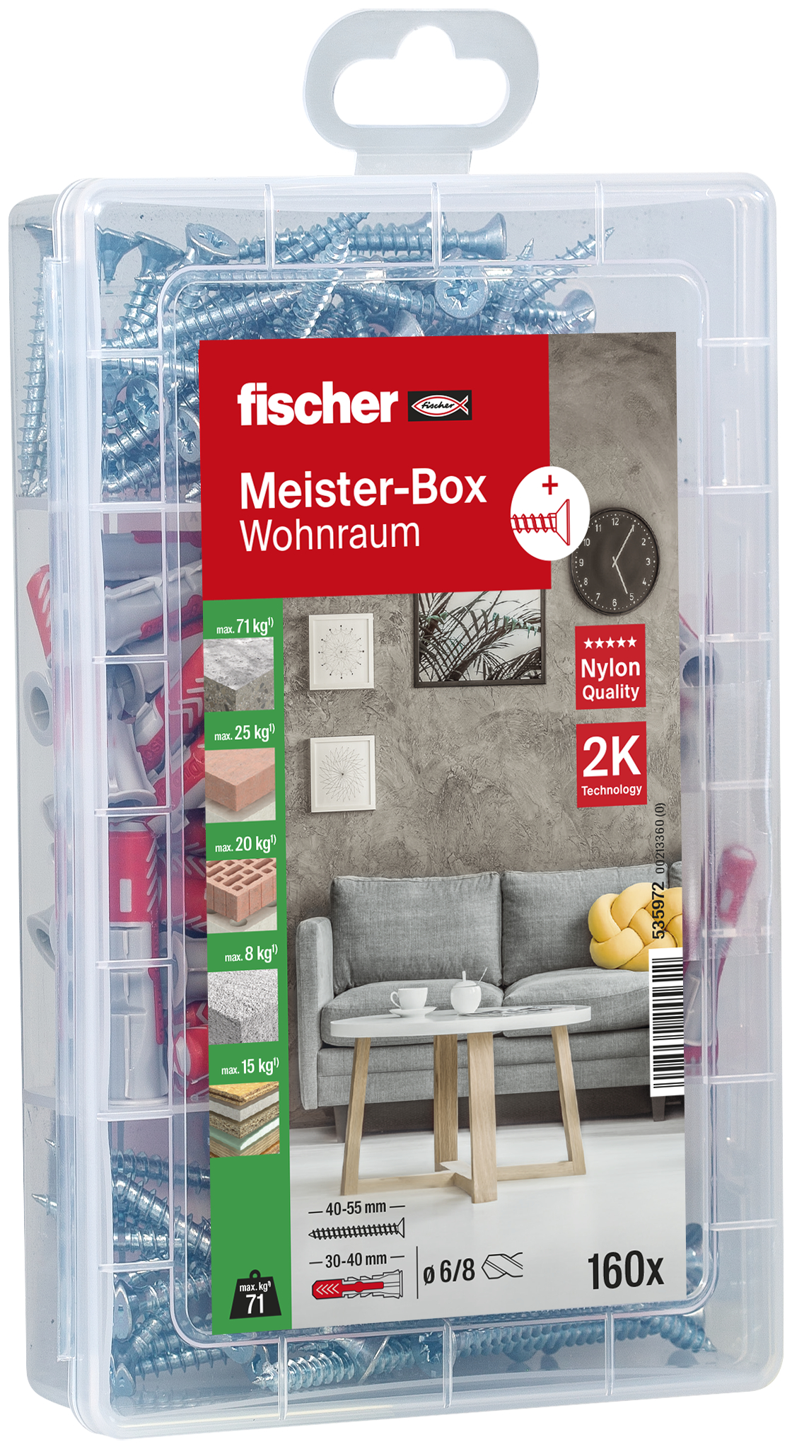 fischer Meister-Box Wohnraum + Schrauben (160 Teile)