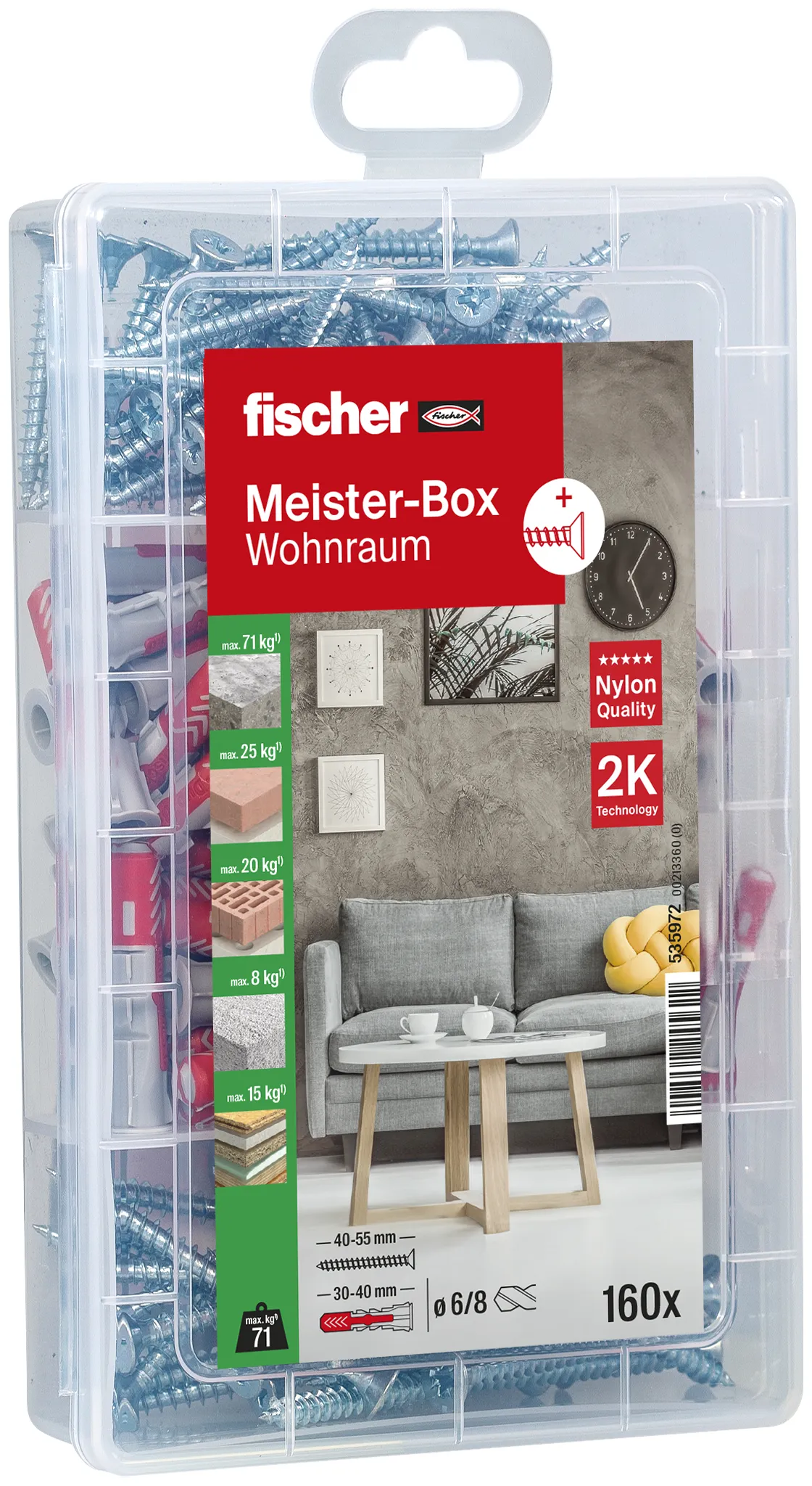 fischer Meister-Box Wohnraum + Schrauben (160 Teile)