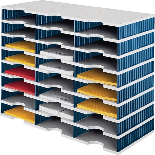 Sortierablage Trio Polystyrol grau/blau STYRO