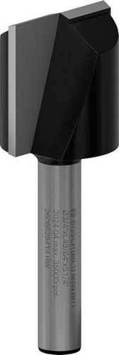 Bosch Nutfräser Arbeits-L.19,5mm D.9mm L.51mm Schaft 1/4Zoll