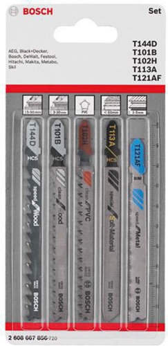 Bosch Stichsägeblatt-Set Allrounder 5tlg. 