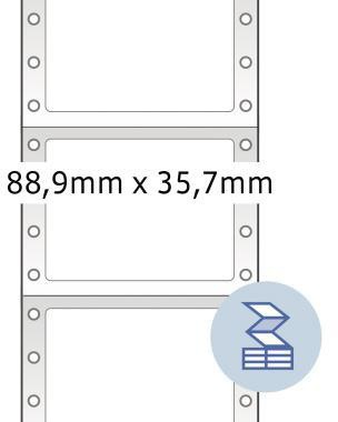HERMA Endlosetikett 8211 88,9x35,7mm weiß 4.000 St./Pack.