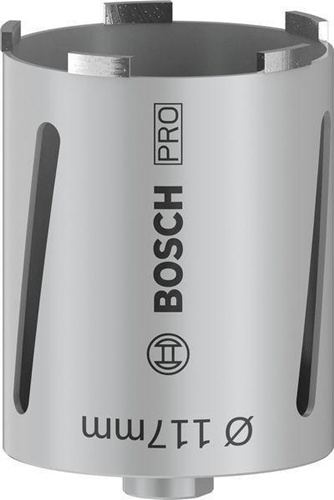 Bosch Diamanttrockenbohrkrone PRO Arbeits-L.117mm D.150 G 1/2Zoll 6 Seg.