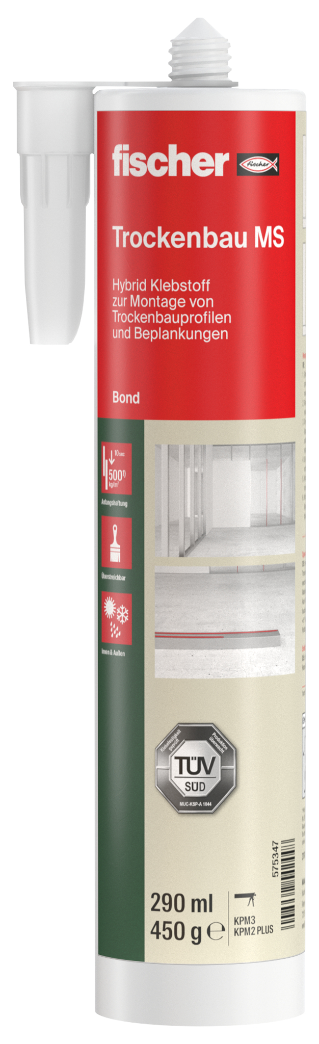 fischer Hybrid-Klebstoff Trockenbau MS