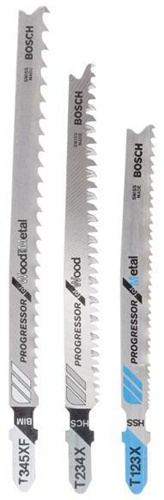 Bosch Stichsägeblatt-Set Progessor for Wood and Metal 3-tlg.T123X/T234X/T345XF