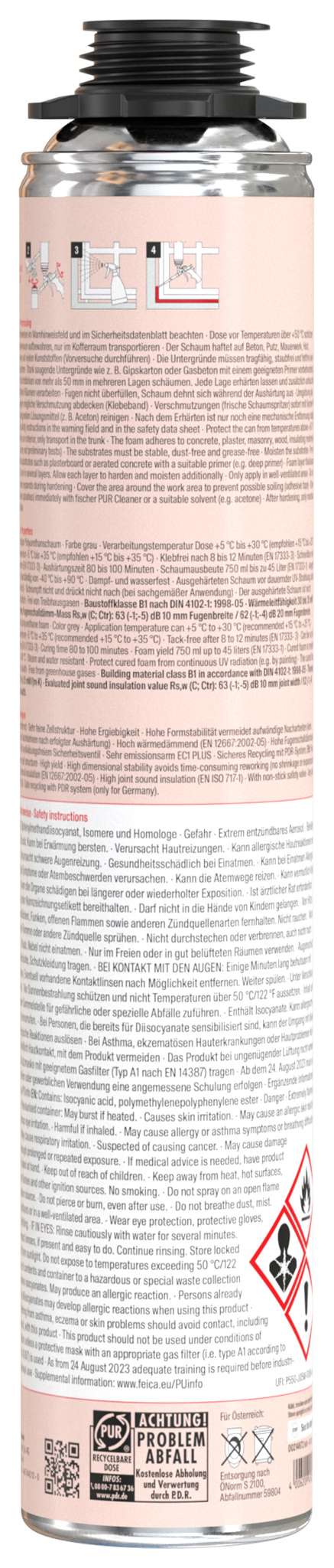 fischer Pistolenschaum PUP B1 750