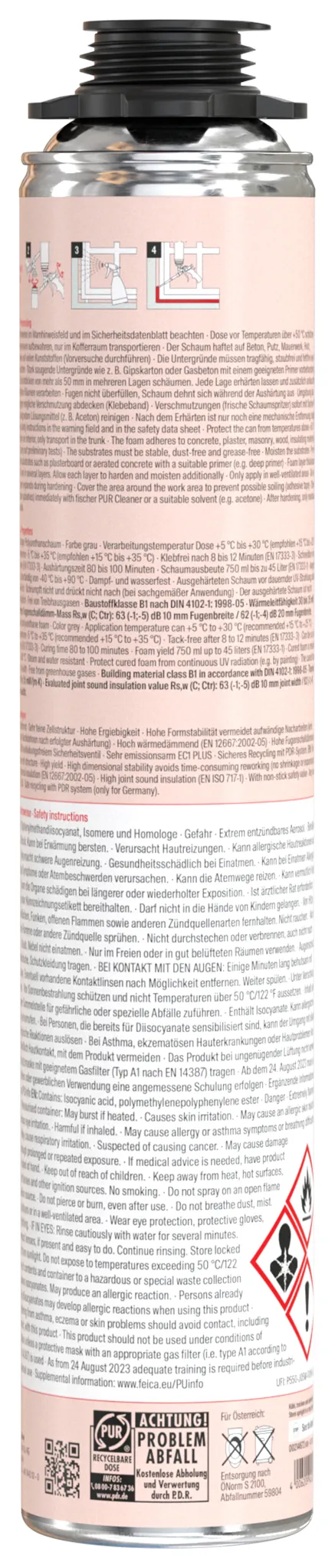 fischer Pistolenschaum PUP B1 750