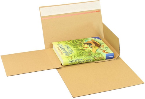 Buchverpackung Drehfix SK-Verschluss Maße 260x185x10-70mm Q.1.20 B B5 braun