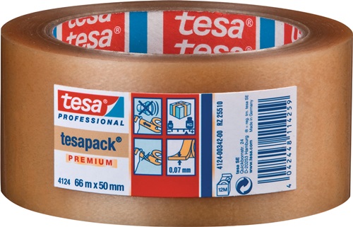 Verpackungsklebeband PVC tesapack® 4124 Rolle TESA