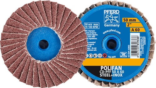 Fächerschleifscheibe COMBIDISC-Mini-POLIFAN D.50mm K.60 19100min-¹ PFERD