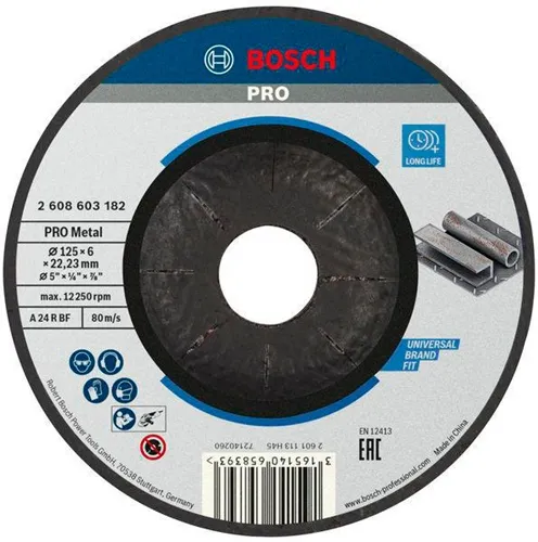 Bosch Schruppscheibe PRO Metal A 24 P BF D.125mm Dicke 6mm Bohrungs-D.22,23mm
