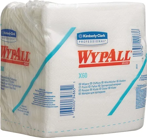 Wischtuch X60 6034 L.ca.310 mmxB.ca.320mm weiß 1-lagig 12 Btl.à 76 Tü.WYPALL