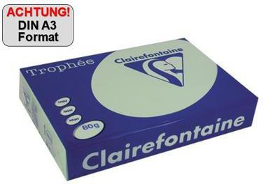 Clairefontaine Kopierpapier 1262C A3 80g lindgrün 500Bl.