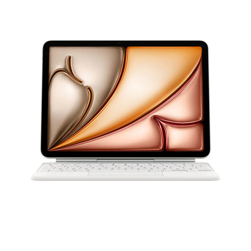 Apple Magic Keyboard für Apple iPad Air 11" (M2/M3), Weiß, Smart Connector, Deutsch