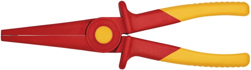 Flachrundzange Gesamt-L.220mm KU.glasfaserverst.m.Weichkunststoff-Zone KNIPEX