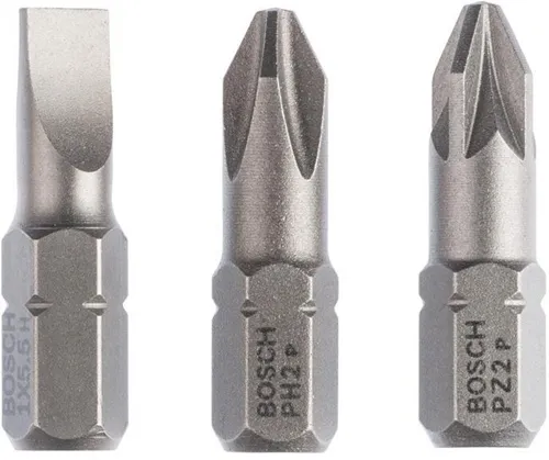 Bosch Schrauberbit-Set Extra-Hart 3tlg.S1x5,5/PH2/PZ2 L.25mm