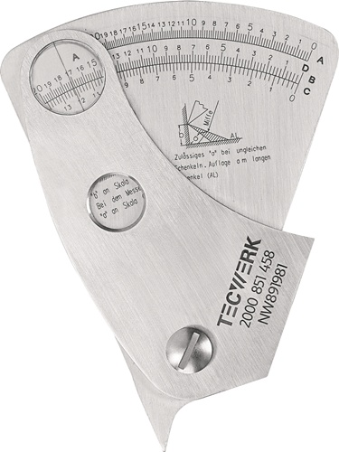 TECWERK Schweißnahtspeziallehre Ablesegenauigkeit 0,1mm 
