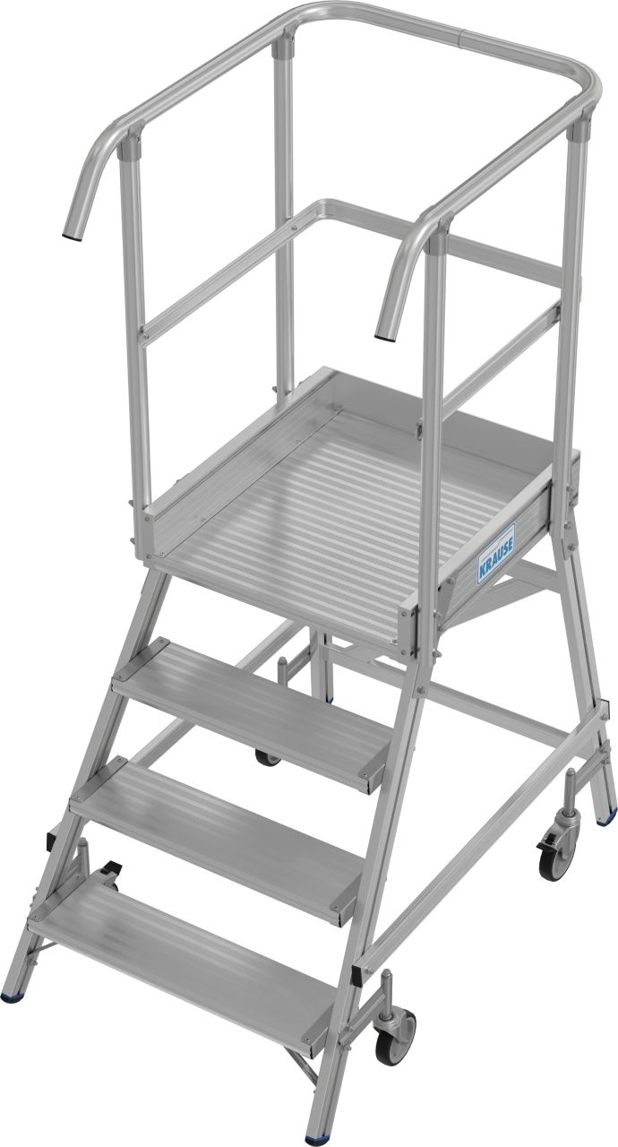 Krause STABILO PodestLeiter fahrbar einseitig begehbar 1x4 Stufen