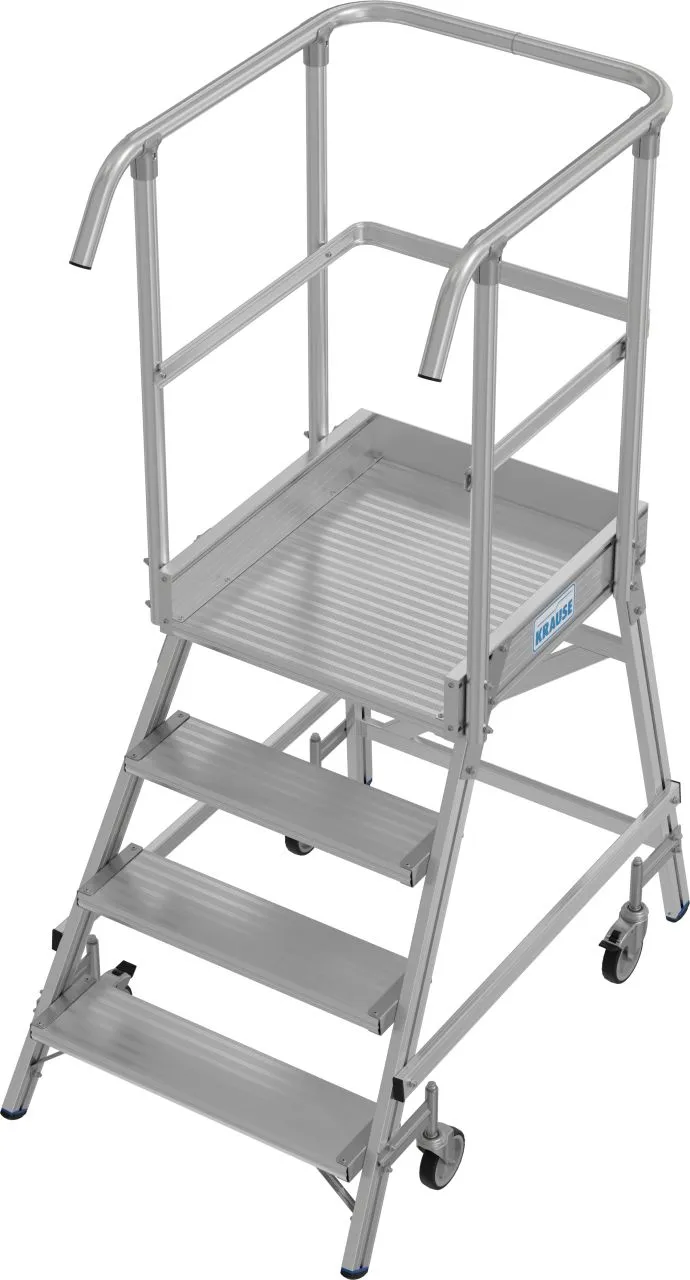 Krause STABILO PodestLeiter fahrbar einseitig begehbar 1x4 Stufen