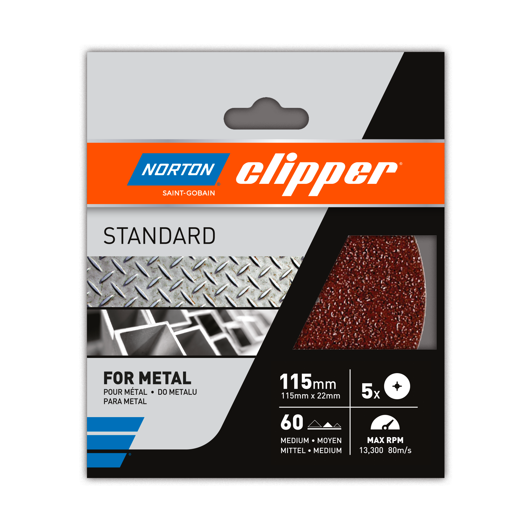 Norton Clipper Fiberscheiben Standard Ø115x22