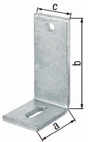Verstellwinkel Schenkel-L.150x80mm S.8mm TZN GAH