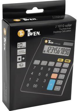 TWEN Tischrechner J-1010 10Zeichen Solar/Batterie