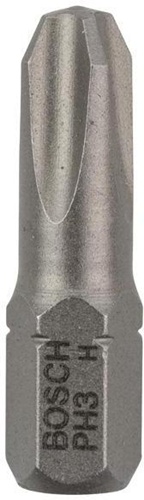 Bosch Schrauberbit Extra-Hart ISO1173 C6.3 PH 3 L.25mm 1/4Zoll-Außen-6kt 100St.