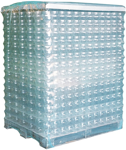 Schrumpfhaube Maße 1250+850x1800mm S.125µ LDPE transparent Seitenfalte TRANSPAK