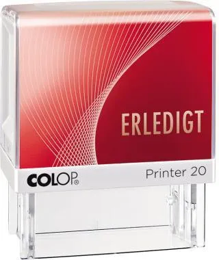 COLOP Textstempel Printer 20 ERLEDIGT 100670 38mm Kunststoff rt
