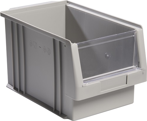 Sichtlagerkasten PLK L330xB213xH200mm PP grau LA-KA-PE