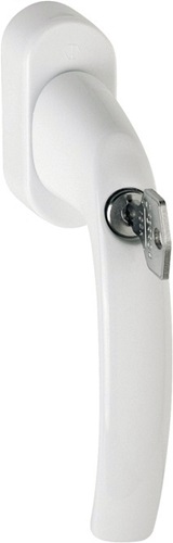 Fenstergriff Atlanta 0530S/US952 Alu.F9016/verkehrsweiß 32-42mm abschl.HOPPE