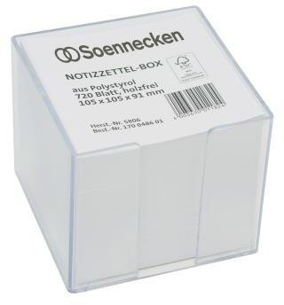 Soennecken Zettelbox 5806 105x105x91mm transparent +Inhalt