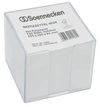 Soennecken Zettelbox 5806 105x105x91mm transparent +Inhalt