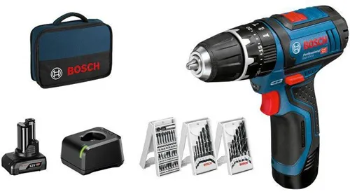 Bosch Akku-Schlagbohrschrauber GSB 12V-15 Schlagz.19500 1/min 1xAkku4Ah/1x2Ah