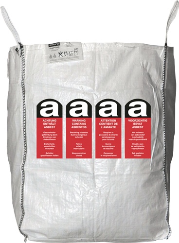 Transportsack L.900mm B.900mm H.1100mm Trgf.1000kg Aufdruck:Asbest