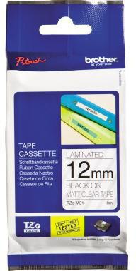 Brother Schriftbandkassette TZEM31 12mmx8m laminiert sw auf tr