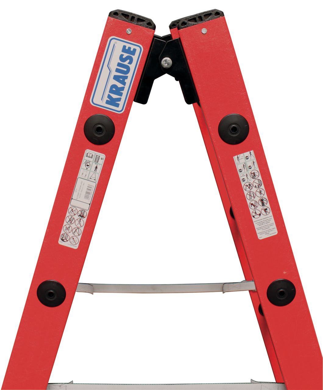 Krause STABILO Vollkunststoff-Sprossen-DoppelLeiter 2x5 Sprossen