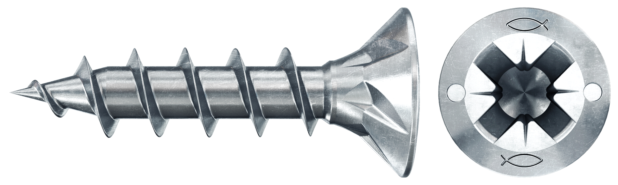 fischer PowerFast FPF II RZF 3,5 x 16 BC 500 Linsensenkkopf mit Kreuzschlitz PZ Vollgewinde galvanisch verzinkt, blau passiviert