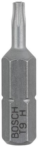 Bosch Schrauberbit Extra-Hart ISO 1173 C6.3 T9H L.25mm 1/4Zoll-Außen-6kt 2erPack