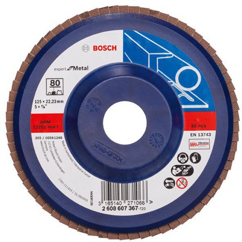 Bosch Fächerschleifscheibe X551 Expert for Metal Scheiben-D.125mm Körnung 80 Ku.