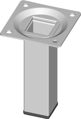 Möbelfuß weiß 25x25mm H.100mm Platte ALFER ELEMENT SYSTEM