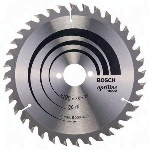 Bosch Kreissägeblatt PRO Wood AD 190mm Z.36 WZ Schnitt-B.2,6mm 