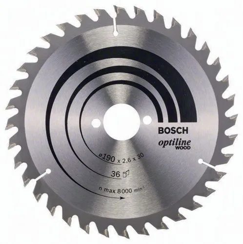 Bosch Kreissägeblatt PRO Wood AD 190mm Z.36 WZ Schnitt-B.2,6mm